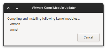 vmware kernel module updater vmmon vmnet