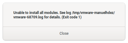 unable to install all modules vmware