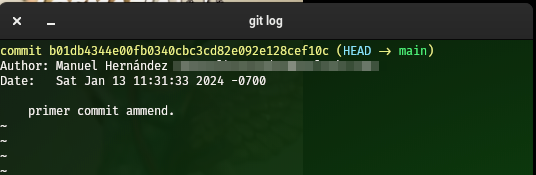 git log