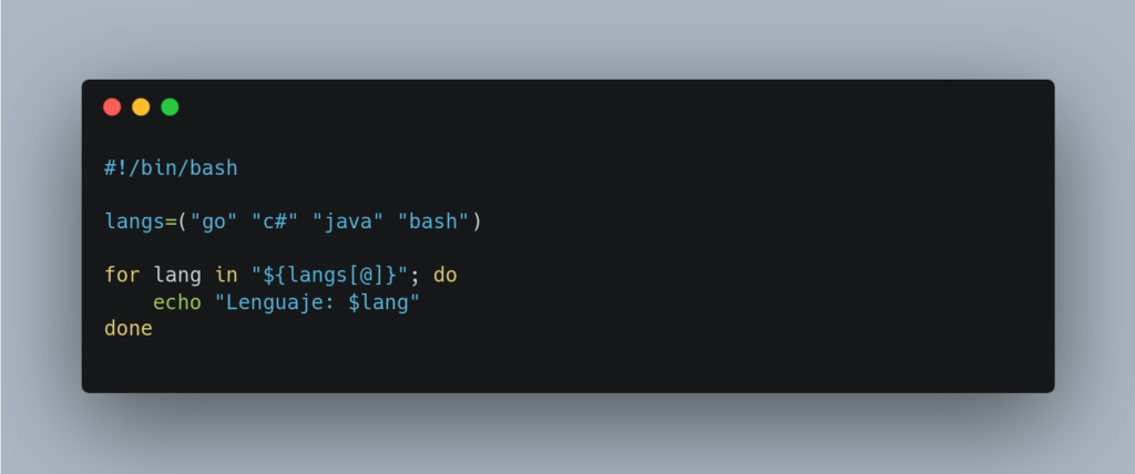 estructuras de control en bash